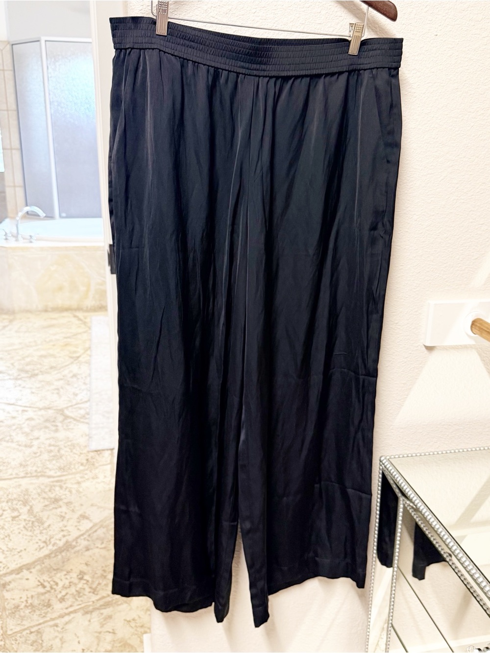 NEW Loft Pull On Wide Leg Pants Black XL Regular NWT - Picture 2 of 5